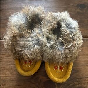 Toddler Cozy Fur-Lined Kids Moccasins